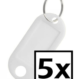 NoXx Sleutehangerlabels - Wit - 5 PACK