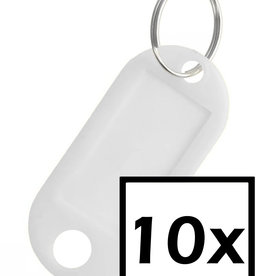 NoXx Sleutehangerlabels - Wit - 10 PACK