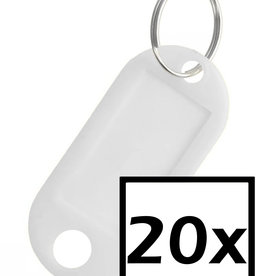 NoXx NoXx Sleutehangerlabels - Wit - 20 PACK