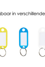 NoXx Sleutelhanger Sleutellabel Bagage Label Sleutel Naamlabel - Wit - 20x