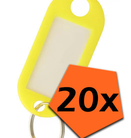 Nomfy Nomfy Sleutehangerlabels - Geel - 20 PACK