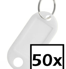 NoXx Sleutehangerlabels - Wit - 50 PACK