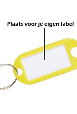 Nomfy Sleutelhanger Bagagelabel Gekleurde Sleutellabels Sleutelhangers Naamlabel Geel - 10x