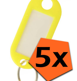 Nomfy Nomfy Sleutehangerlabels - Geel - 5 PACK