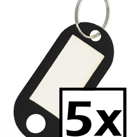 NoXx NoXx Sleutehangerlabels - Zwart - 5 PACK