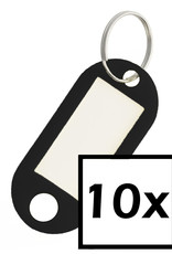 NoXx Sleutelhanger Sleutellabel Bagage Label Sleutel Naamlabel - Zwart - 10x