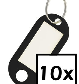 NoXx Sleutehangerlabels - Zwart - 10 PACK