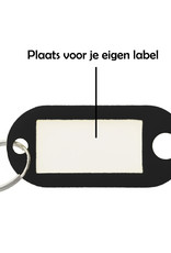NoXx Sleutelhanger Sleutellabel Bagage Label Sleutel Naamlabel - Zwart - 10x