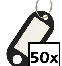 NoXx Sleutehangerlabels - Zwart - 50 PACK