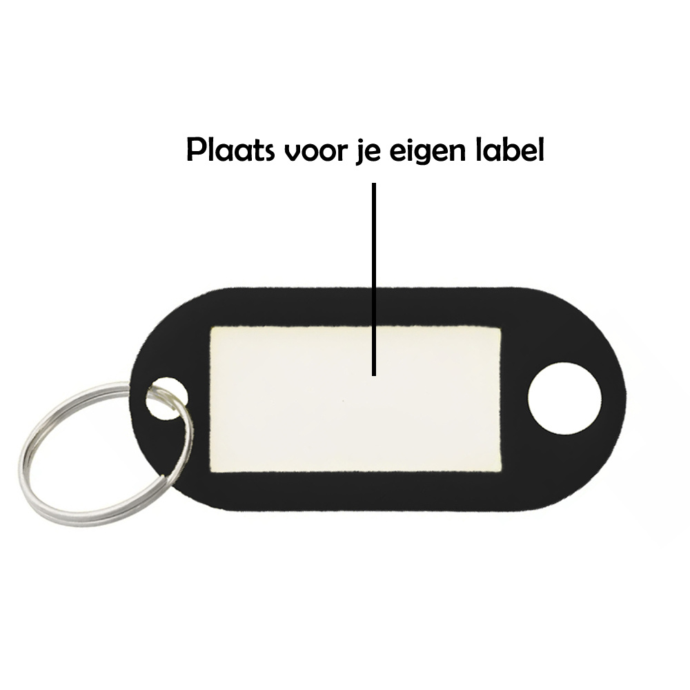 Sleutelhanger Sleutellabel Bagage Label Sleutel Naamlabel - Zwart - 50x