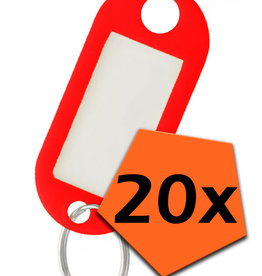 Nomfy Nomfy Sleutehangerlabels - Rood - 20 PACK