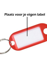Nomfy Sleutelhanger Bagagelabel Gekleurde Sleutellabels Sleutelhangers Naamlabel Rood - 20x