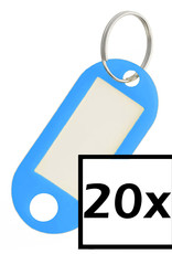 NoXx Sleutelhanger Sleutellabel Bagage Label Sleutel Naamlabel - Blauw - 20x