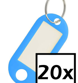 NoXx NoXx Sleutehangerlabels - Blauw - 20 PACK