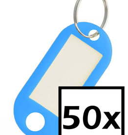 NoXx NoXx Sleutehangerlabels - Blauw - 50 PACK