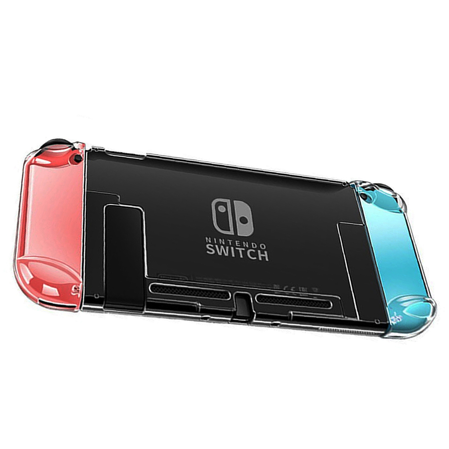 BASEY. Hoesje Geschikt voor Nintendo Switch Case Hoes Hard Cover Schokbestendig - Bescherm Case Geschikt voor Nintendo Switch Hoes - Transparant