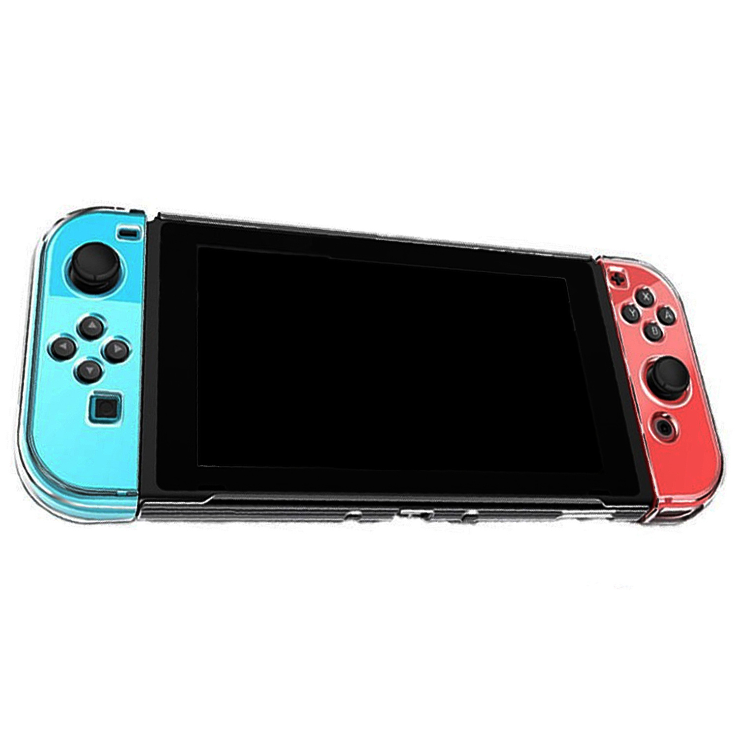BASEY. Hoesje Geschikt voor Nintendo Switch Case Hoes Hard Cover Schokbestendig - Bescherm Case Geschikt voor Nintendo Switch Hoes - Transparant