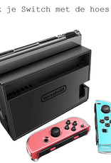 BASEY. Hoesje Geschikt voor Nintendo Switch Case Hoes Hard Cover Schokbestendig - Bescherm Case Geschikt voor Nintendo Switch Hoes - Transparant