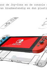 BASEY. Hoesje Geschikt voor Nintendo Switch Case Hoes Hard Cover Schokbestendig - Bescherm Case Geschikt voor Nintendo Switch Hoes - Transparant