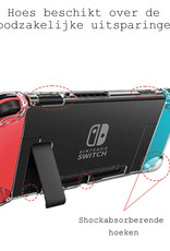 BASEY. Hoesje Geschikt voor Nintendo Switch Case Hoes Hard Cover Schokbestendig - Bescherm Case Geschikt voor Nintendo Switch Hoes - Transparant