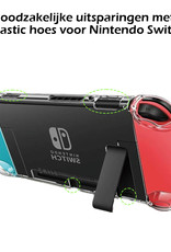 Nomfy Hoesje Geschikt voor Nintendo Switch Hoes Bescherm Case Hardcover Shockproof - Hoes Geschikt voor Nintendo Switch Case - Transparant