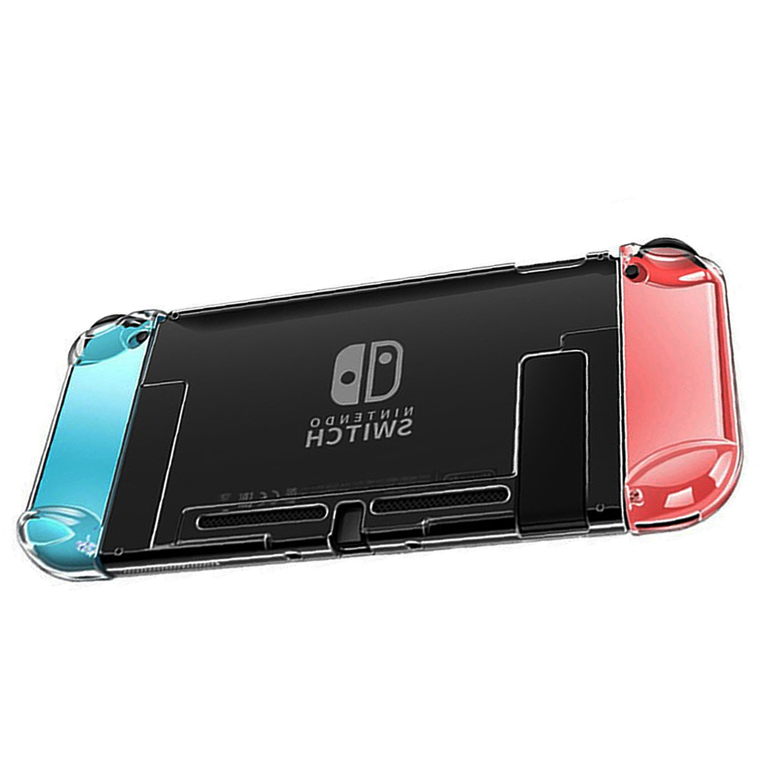 Nomfy Hoesje Geschikt voor Nintendo Switch Hoes Bescherm Case Hardcover Shockproof - Hoes Geschikt voor Nintendo Switch Case - Transparant