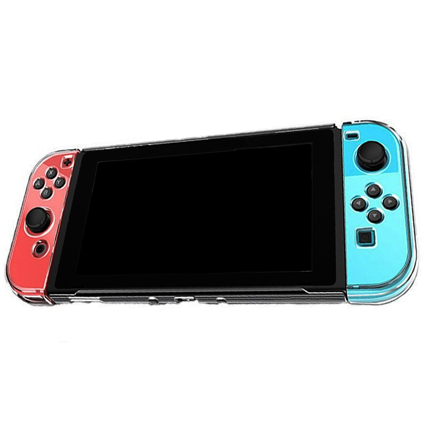 Nomfy Hoesje Geschikt voor Nintendo Switch Hoes Bescherm Case Hardcover Shockproof - Hoes Geschikt voor Nintendo Switch Case - Transparant