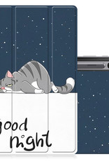 NoXx Hoesje Geschikt voor Samsung Galaxy Tab S8 Ultra Hoesje Case Hard Cover Hoes Book Case - Kat