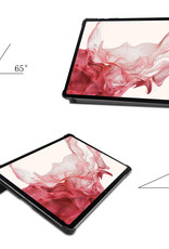 NoXx Hoesje Geschikt voor Samsung Galaxy Tab S8 Ultra Hoesje Case Hard Cover Hoes Book Case Met Screenprotector - Kat