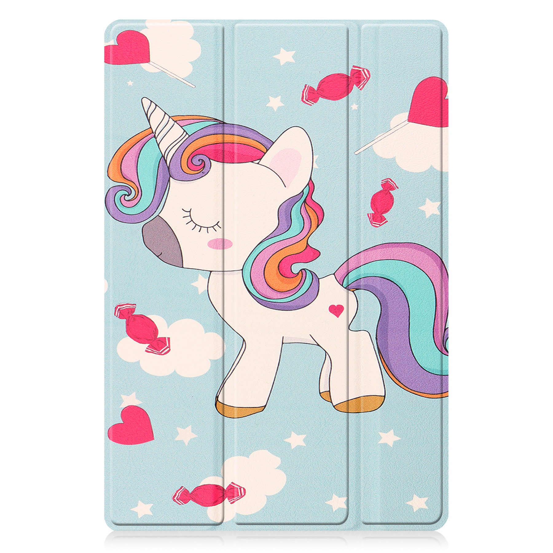 BASEY. Samsung Galaxy Tab S8 Plus Hoes Case Met S Pen Uitsparing - Samsung Galaxy Tab S8 Plus Hoesje Unicorn - Samsung Tab S8 Plus Book Case Cover