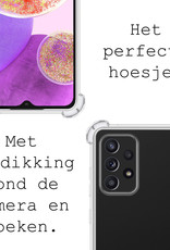 BASEY. Hoes Geschikt voor Samsung A23 Hoesje Shock Proof Case Hoes Siliconen - Hoesje Geschikt voor Samsung Galaxy A23 Hoes Cover Shockproof - Transparant