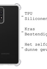 BASEY. Hoes Geschikt voor Samsung A23 Hoesje Shock Proof Case Hoes Siliconen - Hoesje Geschikt voor Samsung Galaxy A23 Hoes Cover Shockproof - Transparant - 2 Stuks