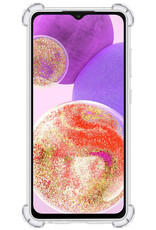 BASEY. Hoes Geschikt voor Samsung A23 Hoesje Shock Proof Case Hoes Siliconen - Hoesje Geschikt voor Samsung Galaxy A23 Hoes Cover Shockproof - Transparant - 2 Stuks