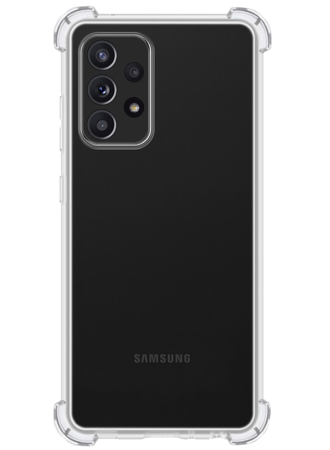 Nomfy Hoesje Geschikt voor Samsung A23 Hoesje Shock Proof Cover Case Shockproof - Hoes Geschikt voor Samsung Galaxy A23 Hoes Siliconen Back Case - Transparant