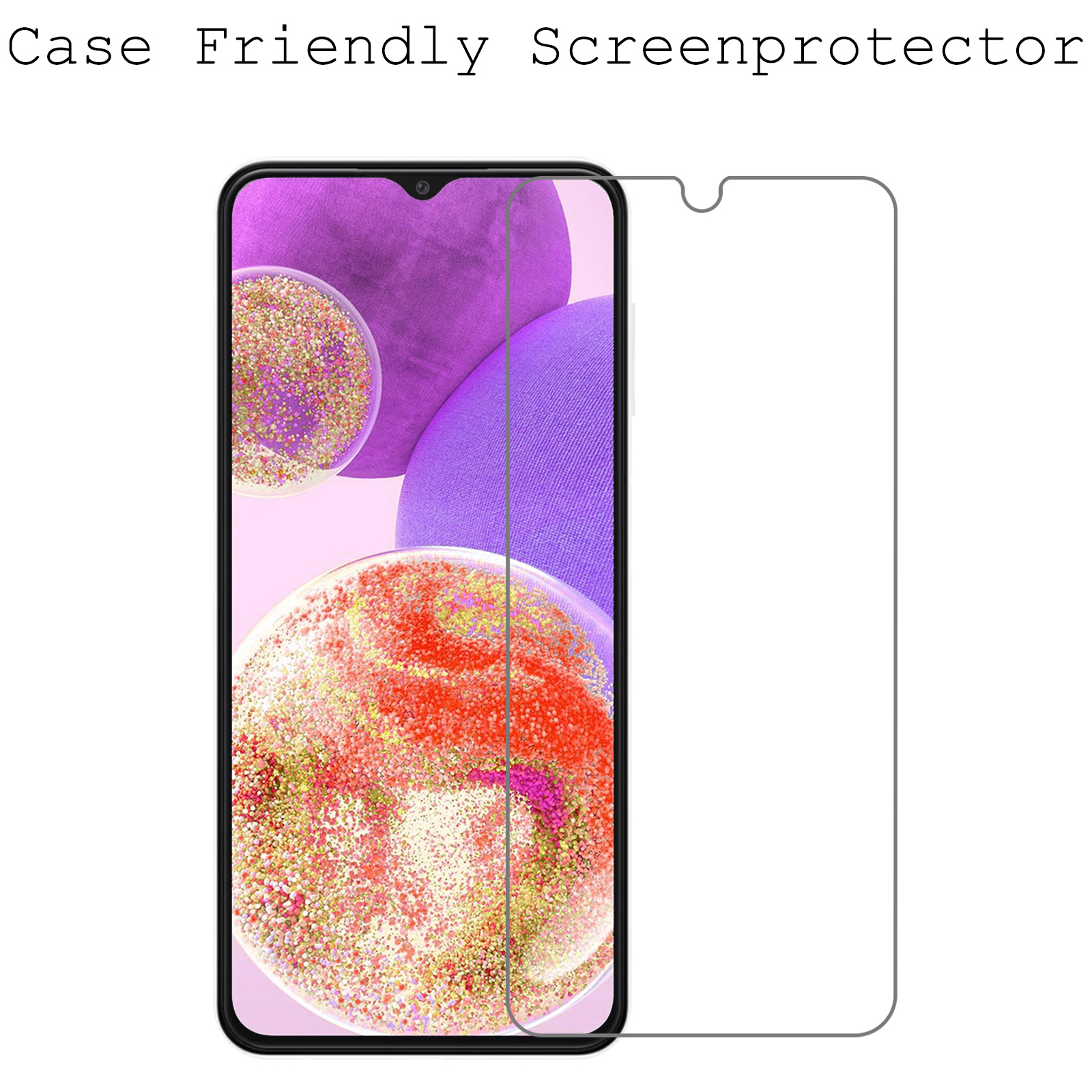 BASEY. Screenprotector Geschikt voor Samsung A23 Screenprotector Tempered Glass - Screenprotector Geschikt voor Samsung Galaxy A23 Beschermglas Screen Protector Glas - 3 Stuks