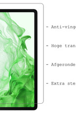 BASEY. Hoesje Geschikt voor Samsung Galaxy Tab S8 Hoes Case Tablet Hoesje Tri-fold Met Screenprotector - Hoes Geschikt voor Samsung Tab S8 Hoesje Hard Cover Bookcase Hoes - Eenhoorn