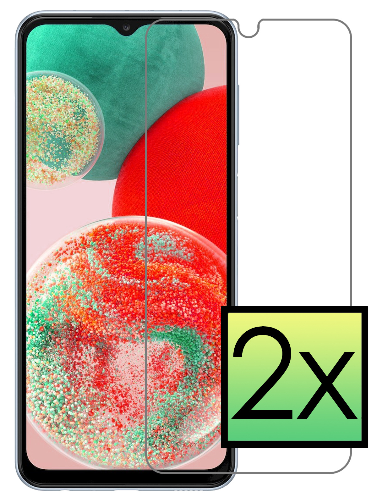 NoXx Screenprotector Geschikt voor Samsung A23 Screenprotector Tempered Glass Gehard Glas Beschermglas - 2x