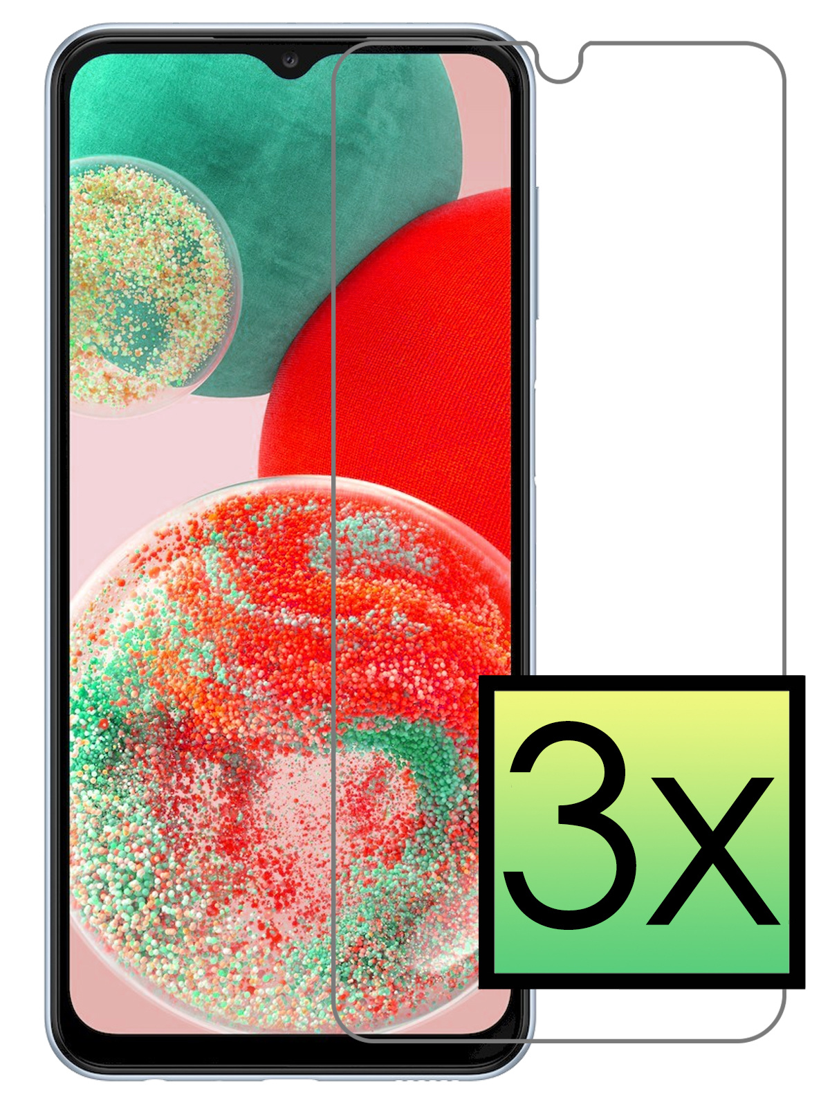 NoXx Screenprotector Geschikt voor Samsung A23 Screenprotector Tempered Glass Gehard Glas Beschermglas - 3x