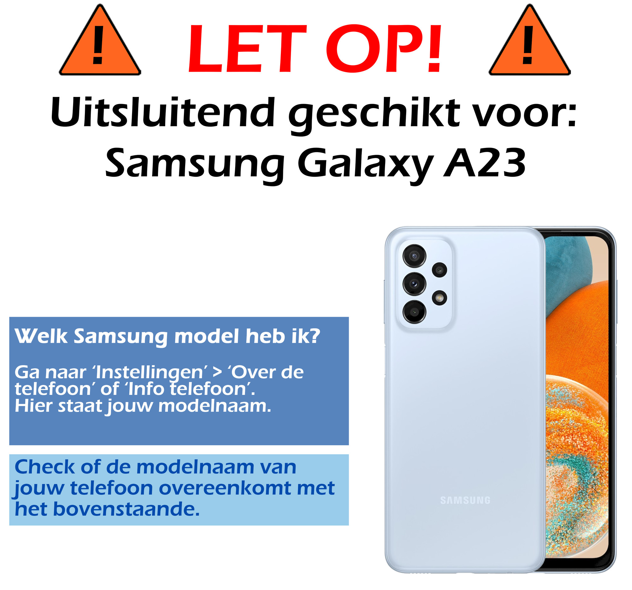 Samsung A23 Screenprotector Bescherm Glas Tempered Glass - Samsung Galaxy A23 Screen Protector