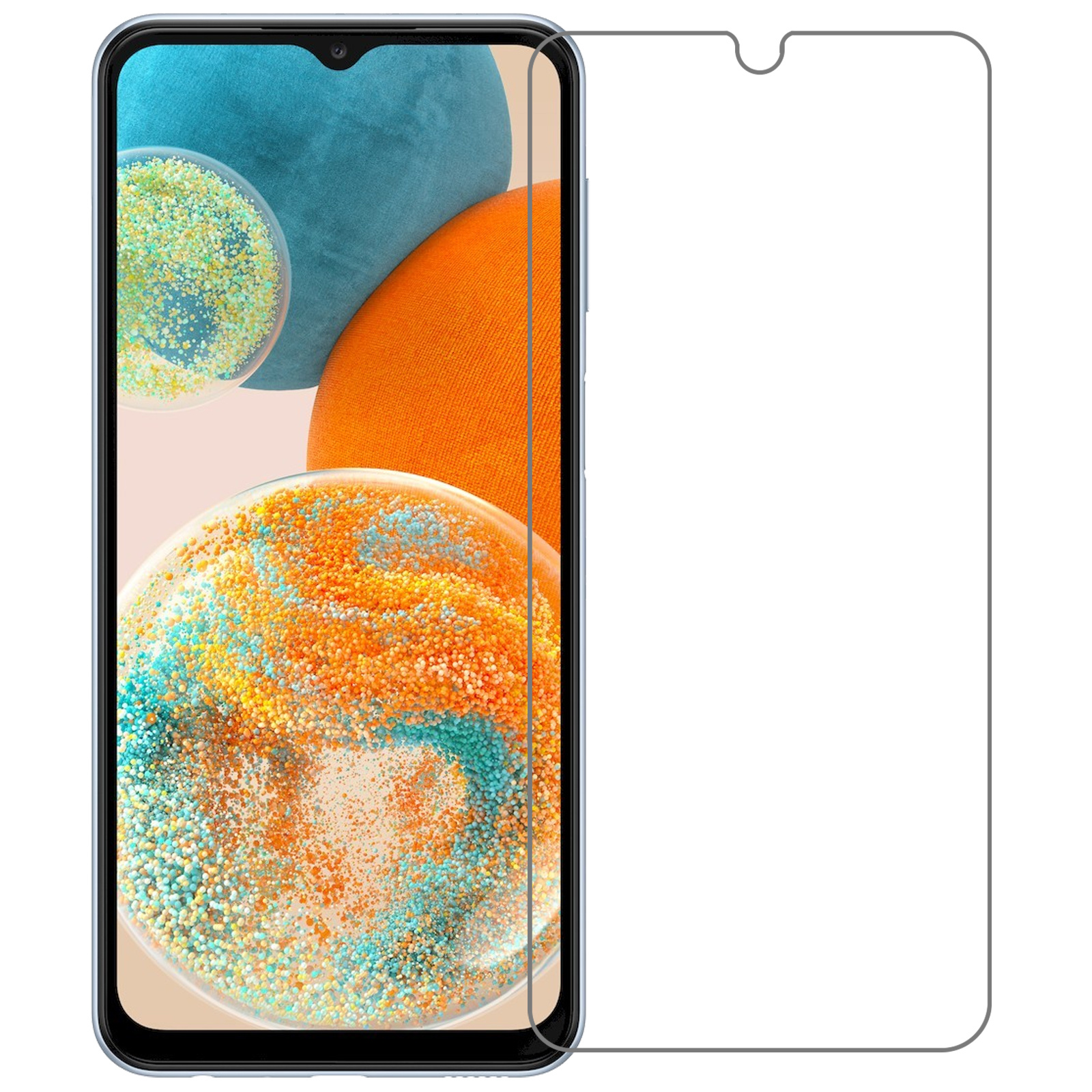 Nomfy Screenprotector Geschikt voor Samsung A23 Screenprotector Bescherm Glas Tempered Glass - Screenprotector Geschikt voor Samsung Galaxy A23 Screen Protector - 2 PACK