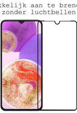 BASEY. Screenprotector Geschikt voor Samsung A23 Screenprotector Beschermglas Full Cover - Screenprotector Geschikt voor Samsung Galaxy A23 Screen Protector Full Cover