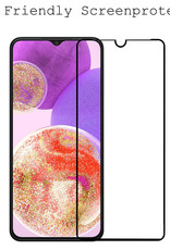 BASEY. Screenprotector Geschikt voor Samsung A23 Screenprotector Beschermglas Full Cover - Screenprotector Geschikt voor Samsung Galaxy A23 Screen Protector Full Cover - 3 Stuks