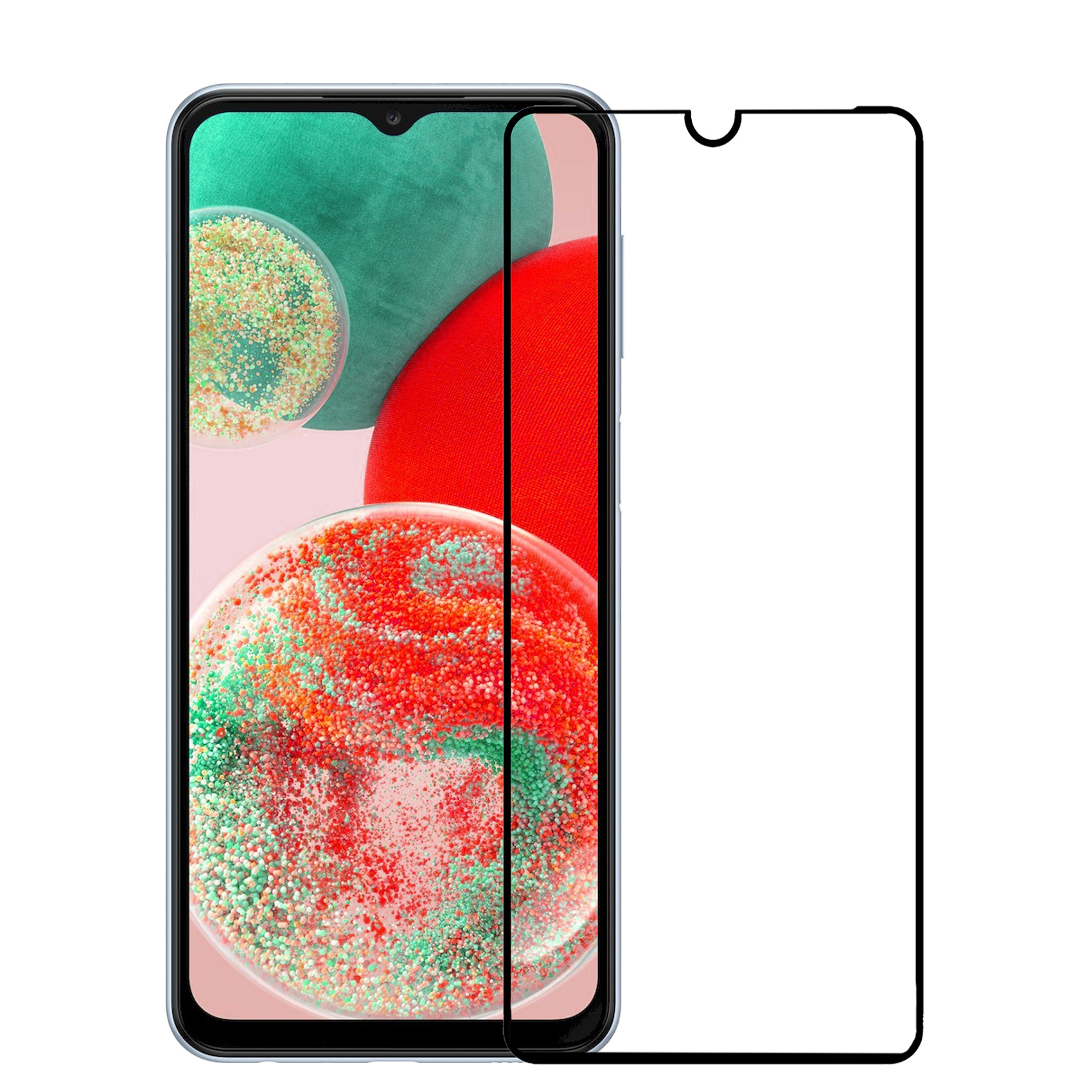 NoXx Screenprotector Geschikt voor Samsung A23 Screenprotector Tempered Glass Gehard Glas Full Cover - 2x