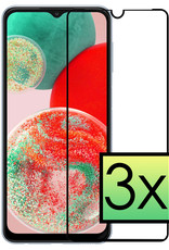NoXx Screenprotector Geschikt voor Samsung A23 Screenprotector Tempered Glass Gehard Glas Full Cover - 3x