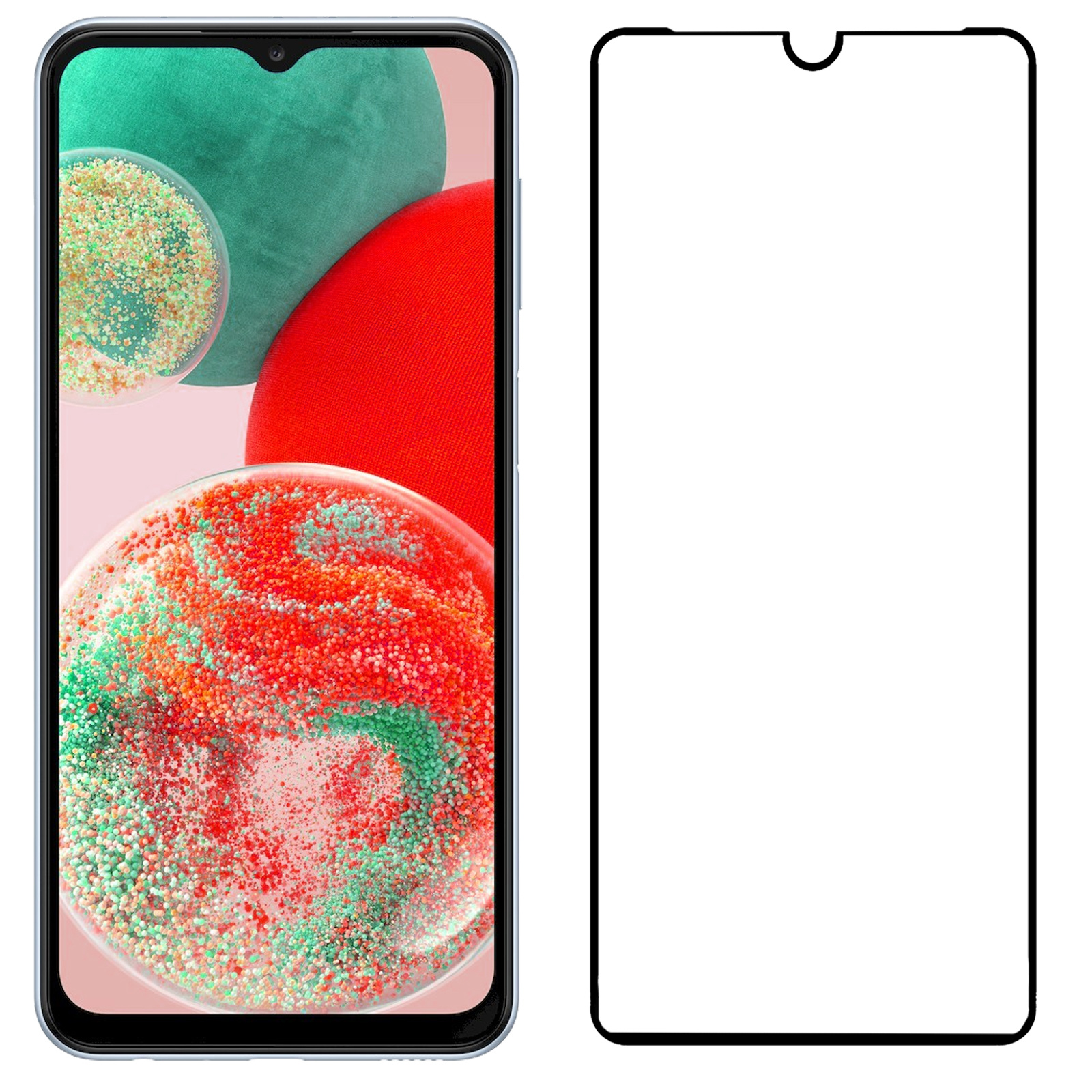 NoXx Screenprotector Geschikt voor Samsung A23 Screenprotector Tempered Glass Gehard Glas Full Cover - 3x