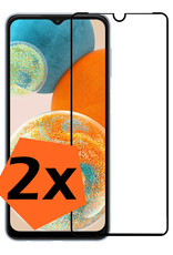 Nomfy Screenprotector Geschikt voor Samsung A23 Screenprotector Bescherm Glas - Screenprotector Geschikt voor Samsung Galaxy A23 Screen Protector Tempered Glass Full Screen Full Cover - 2 PACK