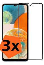 Nomfy Screenprotector Geschikt voor Samsung A23 Screenprotector Bescherm Glas - Screenprotector Geschikt voor Samsung Galaxy A23 Screen Protector Tempered Glass Full Screen Full Cover - 3 PACK