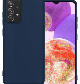 BASEY. Samsung Galaxy A23 Hoesje Siliconen - Donkerblauw