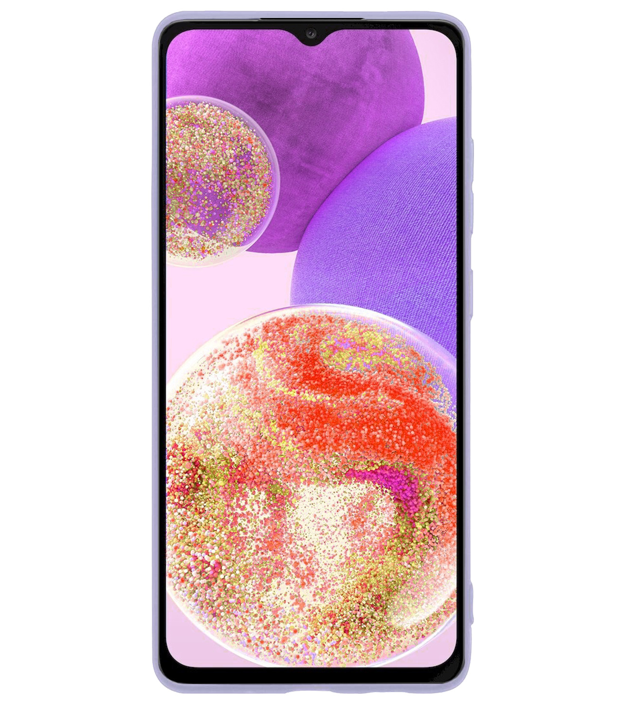 BASEY. Hoes Geschikt voor Samsung A23 Hoesje Siliconen Back Cover Case - Hoesje Geschikt voor Samsung Galaxy A23 Hoes Cover Hoesje - Lila