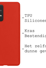 BASEY. Hoes Geschikt voor Samsung A23 Hoesje Siliconen Back Cover Case - Hoesje Geschikt voor Samsung Galaxy A23 Hoes Cover Hoesje - Rood